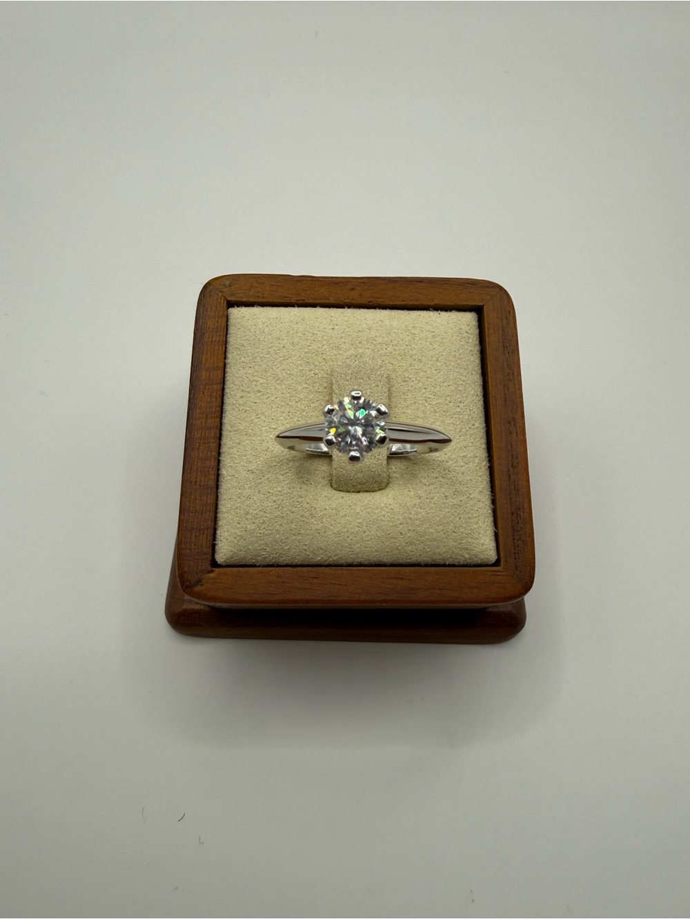 GRA 1 CT Moissanite Solitaire Ring Size 9